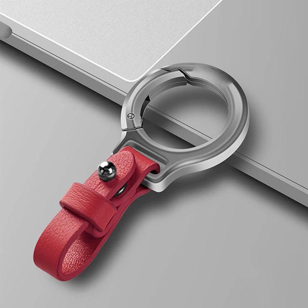 Porte-clés de luxe en cuir Durable pour voiture, boucle en fer à cheval, accessoires , clé de voiture personnalisée: Orange