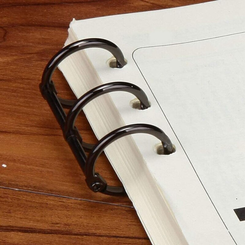12 Pcs 3 Ring Book Rings Leaf Binders Office Book Rings Snap Split Hinged 20mm Inner Diameter Book Ring