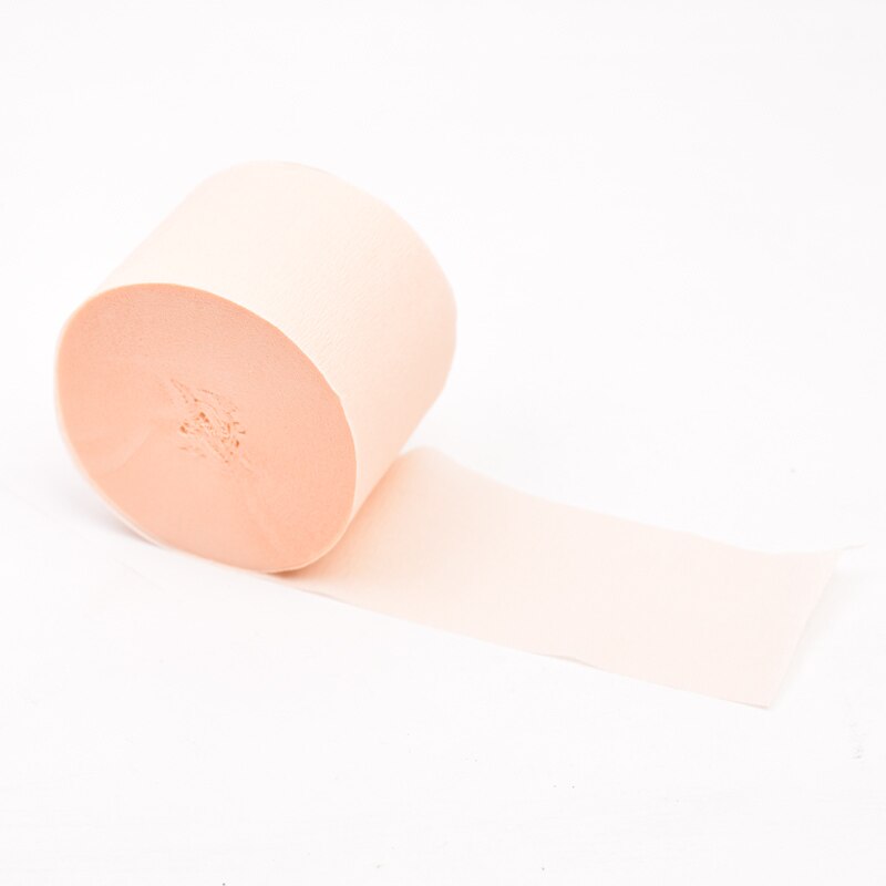 25M Pastel Crepe Streamers Paper Backdrop Pastel Rainbow Unicorn Birthday Party Decoration for Baby Shower Baptism Wedding: Peach