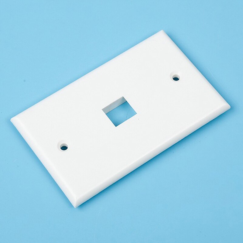 1 Port CAT6 RJ45 Keystone Jack Wall Plate Female To Female Lan Socket In White For Internet Patch Cord USA Faceplate: 1 Port Faceplate