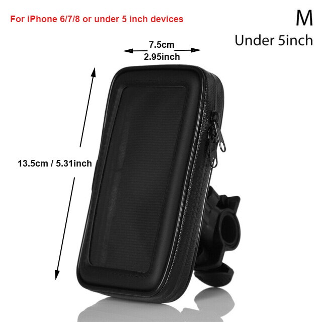 Fiets Motorfiets Mobiele Telefoon Houder Voor Motor Stand Waterdichte Tas Cover Handlebar Mount Houder Voor Iphone X Huawei