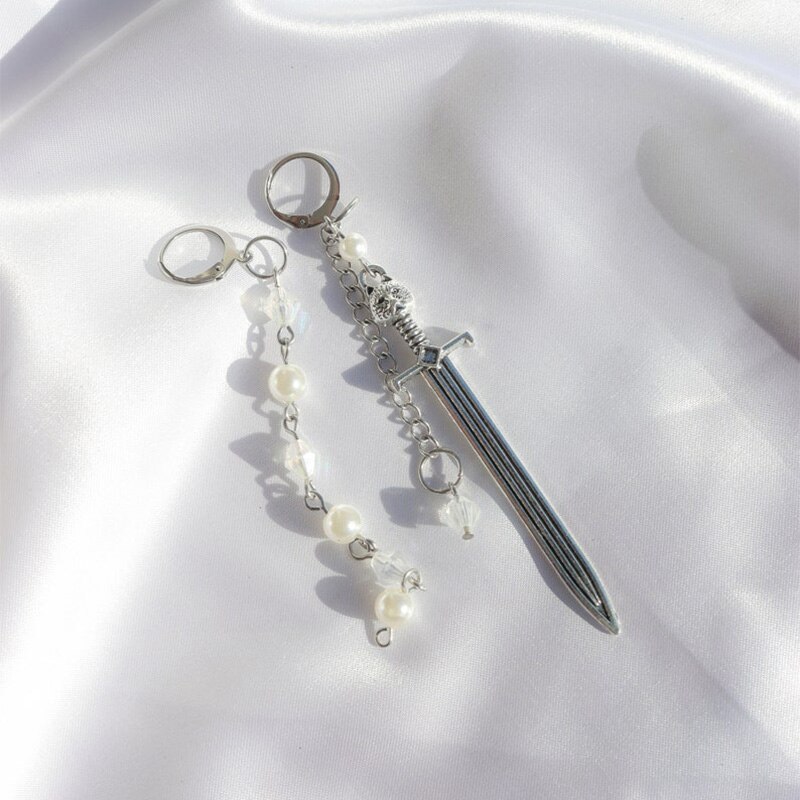 Zwaard Oorbellen Bohemian Vrouwen Trend Sieraden: Default Title