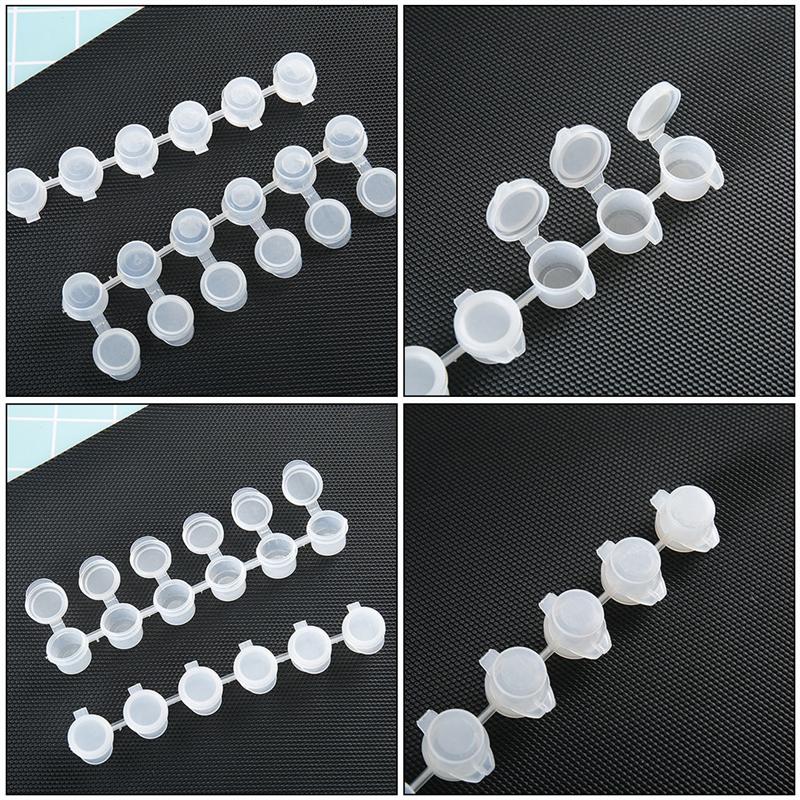30Pcs Empty Paint Pot Pigment Storage Container Empty Paint Strips Paint Cup Pigment Pots Clear Storage Container Painting Tool