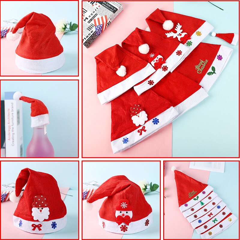 Christmas Cap Christmas Children Adult Hat Santa Claus Snowman Reindeer Cap Party Celebration Hat