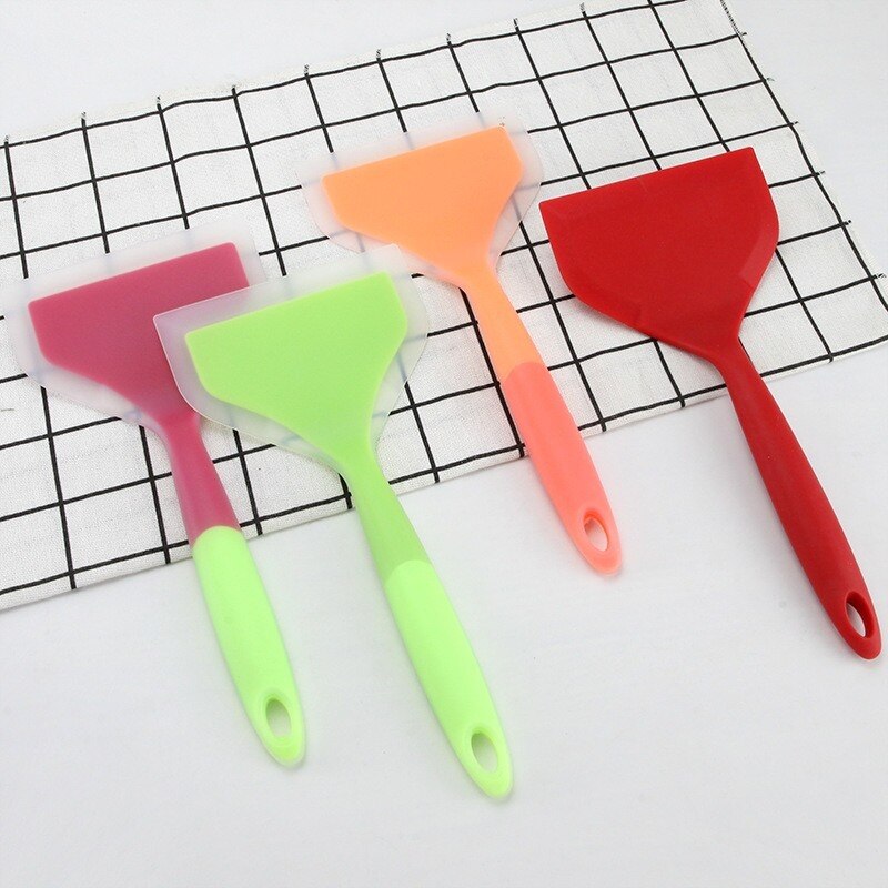 Silicone Kitchen Ware Cooking Utensils Spatula Beef Meat Egg Kitchen Scraper Wide Pizza Cooking Tools Shovel Non-stick Spatula