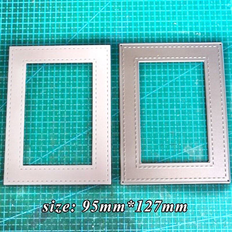 zjazd nowy projekt rękodzieło metalowe wykrojniki prostokątne obramowanie umierać Scrapbooking album kartki DIY wytłaczane szablony