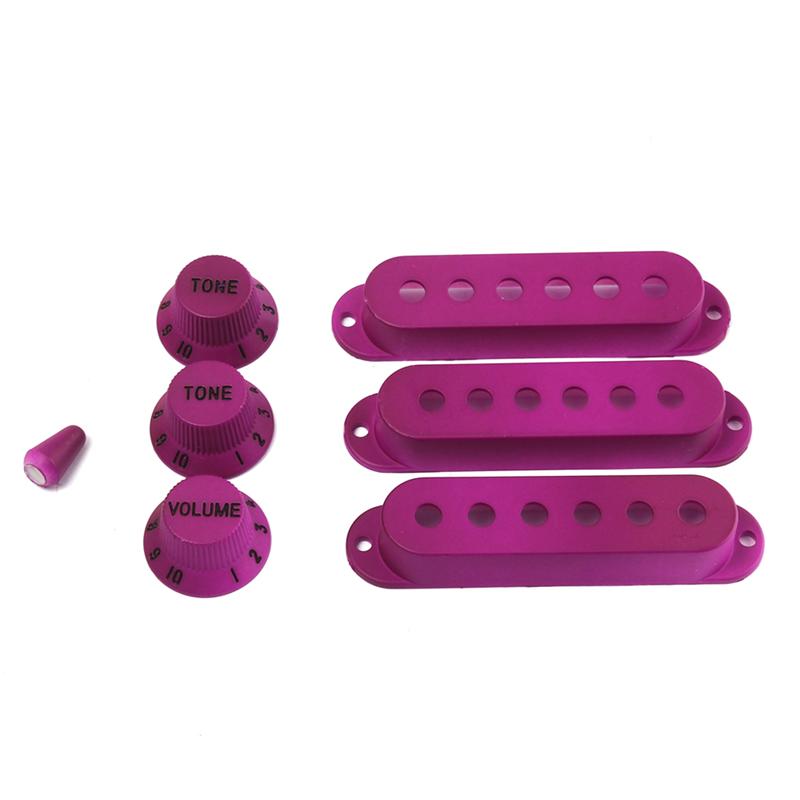 Strat Gitaar Pickup Covers Tone Knoppen Switch Tip Set Gitaar Accessoires Voor Fender Stratocaster Vervanging Accessoire Kit Deep: Purple