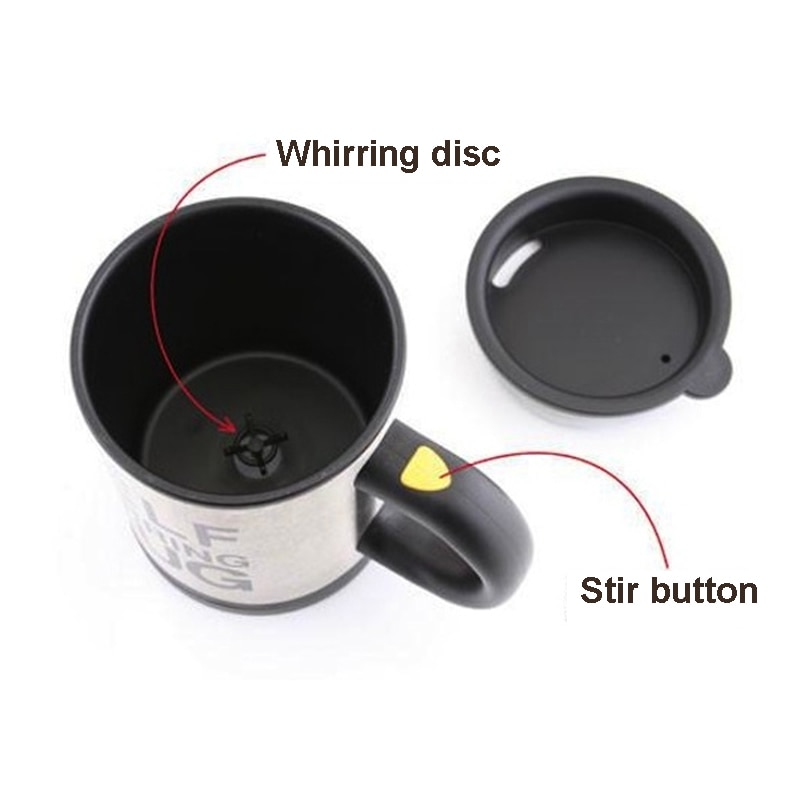 Batidoras eléctricas de acero inoxidable para café, taza mezcladora automática de 400ml