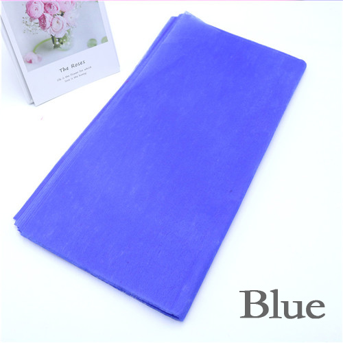 40 teile/los Einfarbig Seidenpapier Verpackung Faser Textur Blumen- wickelt DIY Blume Verpackung Weihnachten Gewebe Verpackung Papier: Blau