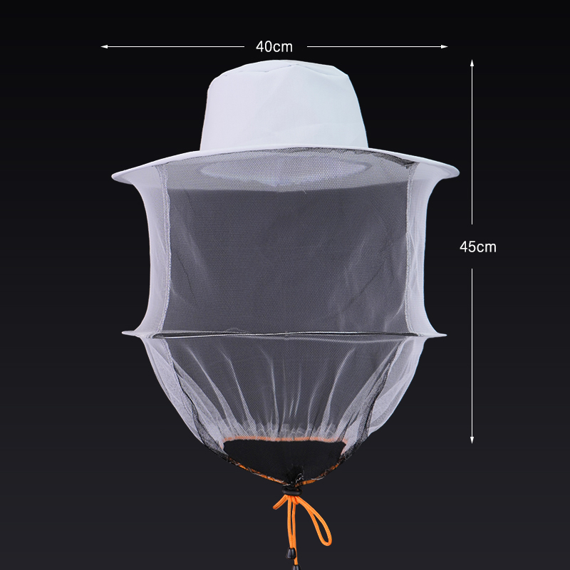 BeeKeeping Protective Bee Hat Anti Bee Two-Layer Head Top Camouflage Hat-Veil Combo Bee Hat Bug Mesh Mask Beekeeping: Light Grey