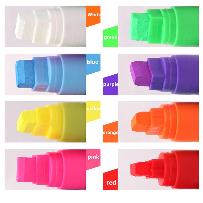 Fluorescerande penna special fluorescerande penna 15mm glasplatta självlysande svart tavla märkpenna med stor kapacitet
