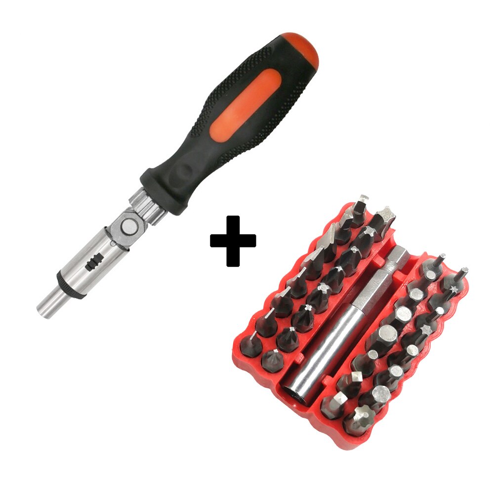 Ratchet Screwdriver Tool Security Bit Set with Magnetic Extension Bit Holder Tamper Star CrossScrewdriver Bits Set Quick Release: D