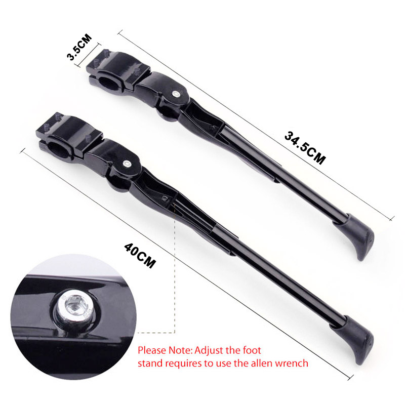Béquille Vélo Enfant 20-22 Pouces - Réglable Alliage Aluminium - Support Central