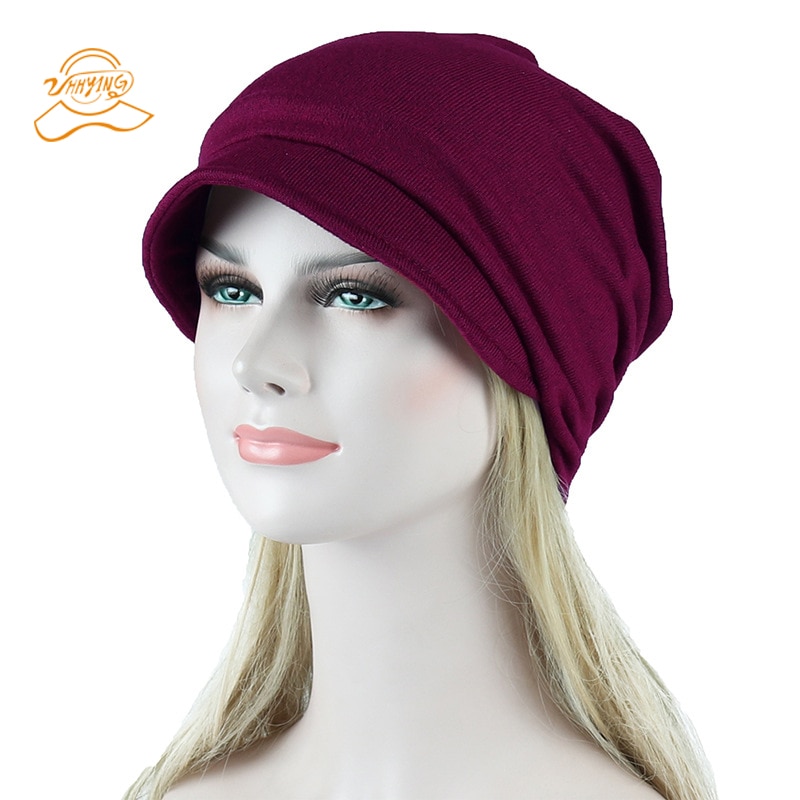 Con sombrero de ala tejido al Crochet para mujer invierno gorros calientes de punto femenino gorras elegantes para mujer de al por mayor