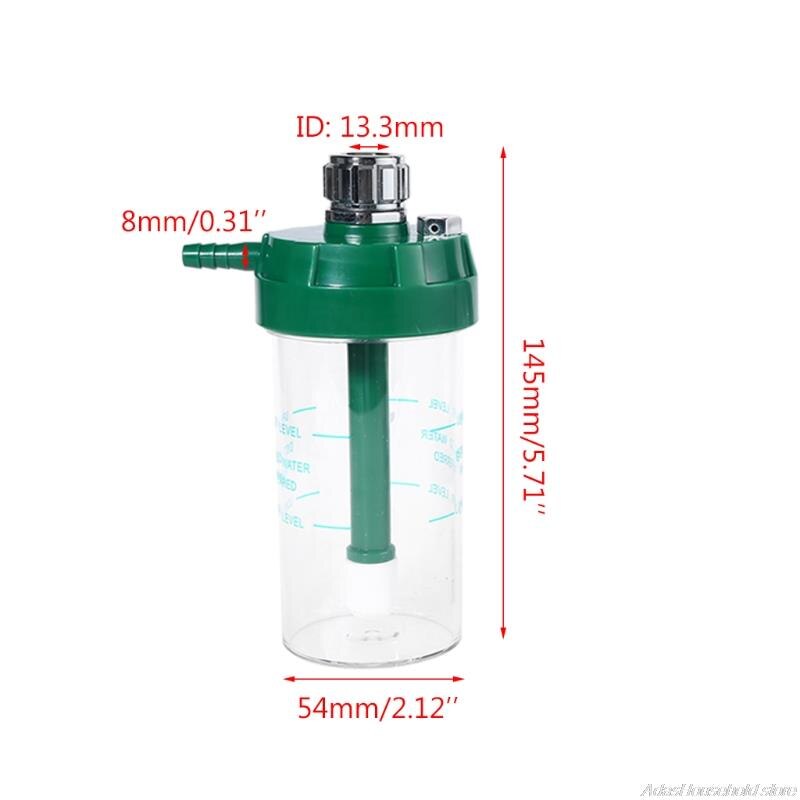 FreeShip 200mL Dry Humidifier Bottle Compatible with Oxygen Regulator O2 Pressure Gauge Upper Level &amp; Lower Level 21