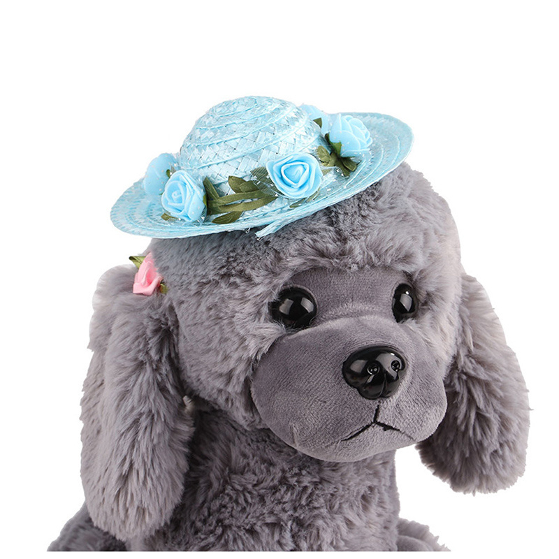 Hond Hoed Cap Zomer Bloemen Mode Hoed Voor Honden Casual Stro Cap Voor Kleine Honden Katten Hoed Chihuahua Yorkshire teddy 4 Kleuren