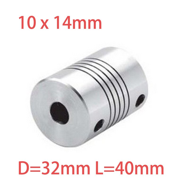 2pcs/lot D32L40 10x14mm CNC Stepper Motor Shaft Coupler Flexible Coupling OD 32x40mm Flexible Jaw Spider Coupling