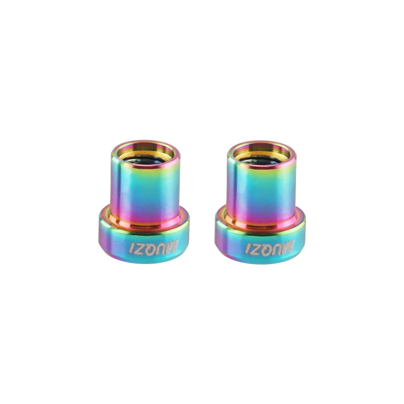 MUQZI 2 Stück Titanschraube M5 x 17 mm M5 x 19 mm Fahrradmutter Titanlegierung Vorbauschrauben MTB Rennrad Faltrad Schraubenzubehör: Rosa