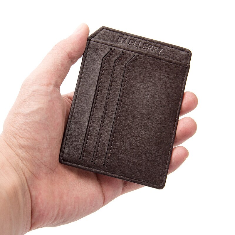 Men Male PU Leather Small Credit Bank ID Plastic Card Case Holder Supre Thin Casual Wallets And Purse Brief Style