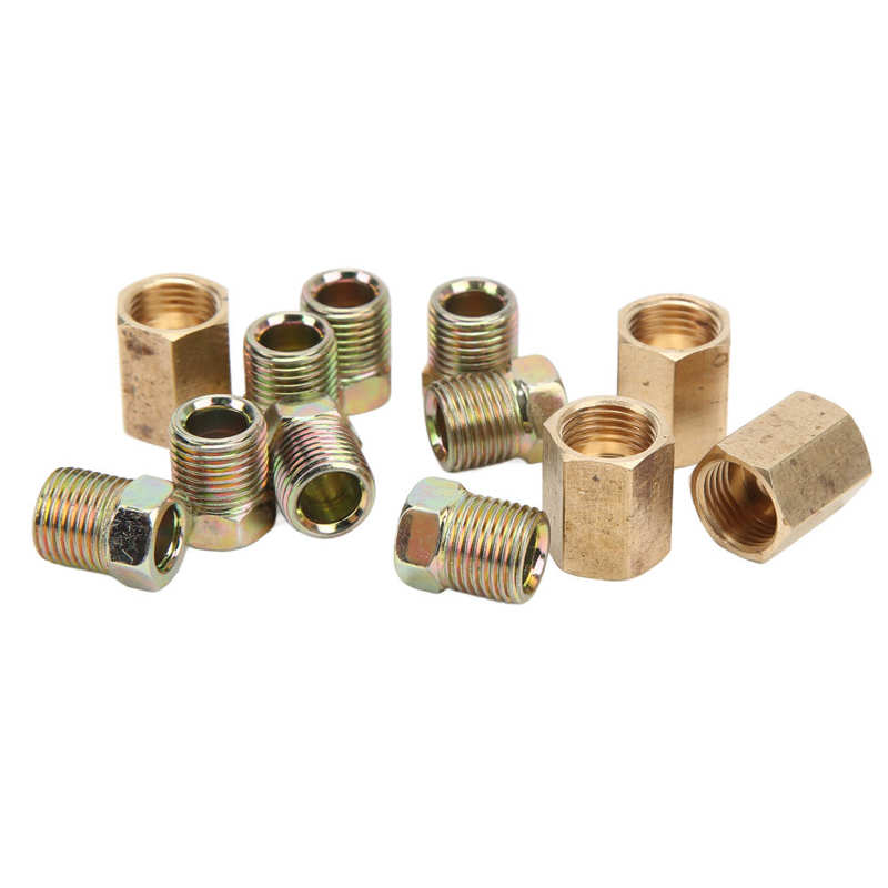 Brake Line Union Brake Line Fittings Solid Lightweight High Hardness for 1/4inch Brake Tube