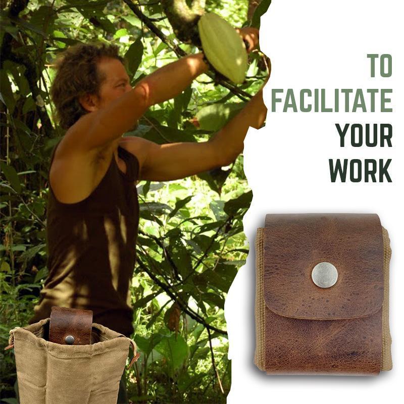 Tuin Canvas Bushcraft Tas Leer En Canvas Bushcraft Tas Tuin Fruit Plukken Tas Outdoor Camping Opbergtas