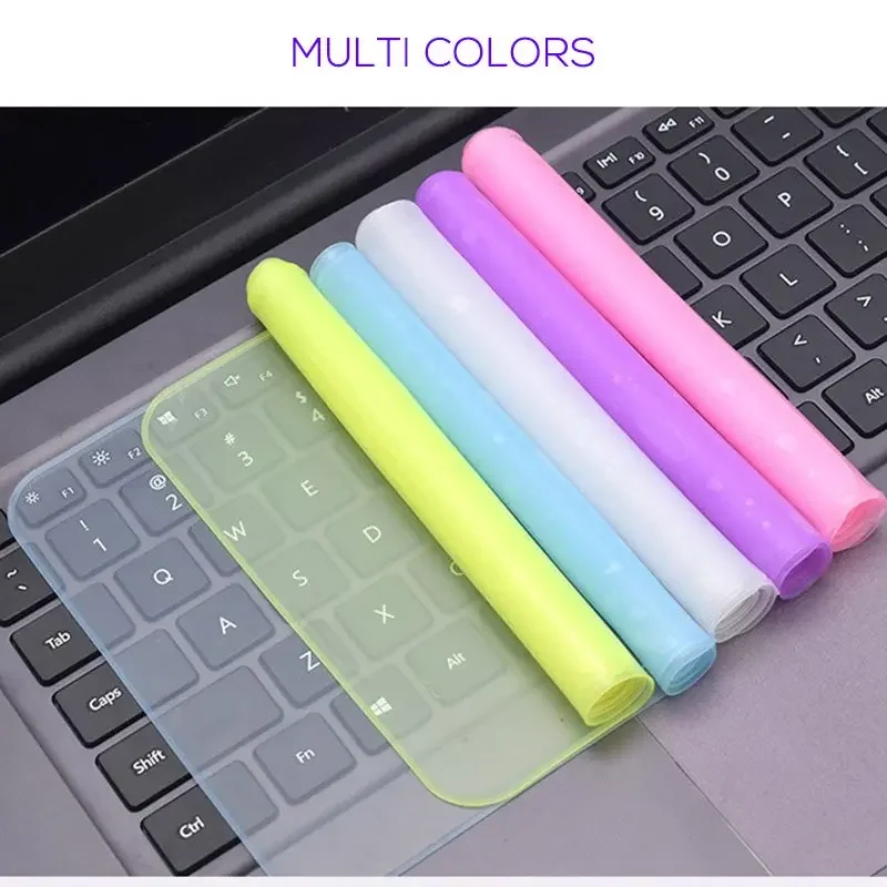 Wasserdichte Laptop-Tastatur, Schutzfolie 10, 11, 12, 13, 14, 15, 17 Zoll, Silikon, transparente Schutzfolie, Tastatur, staubdichte Folie