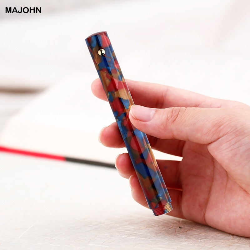 MAJOHN N8 Resin Glass Dip Pen Ink Pen Handmade Nib Writing Fountain Pens For Writing Business Office School Supplies Stationery