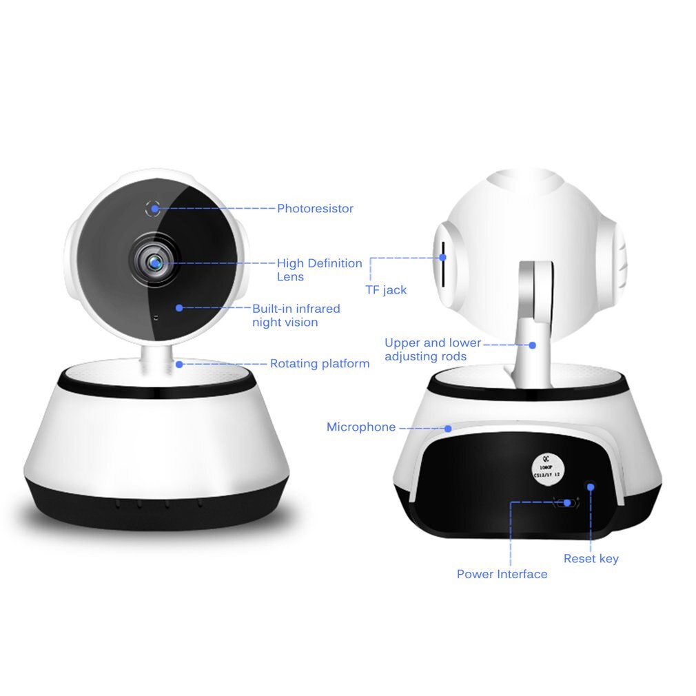 Drahtlose 720P WIFI Kopf Drehung Ip-kamera WLAN Nachtsicht Webcam Baby Monitor Heimat Sicherheit Überwachung System
