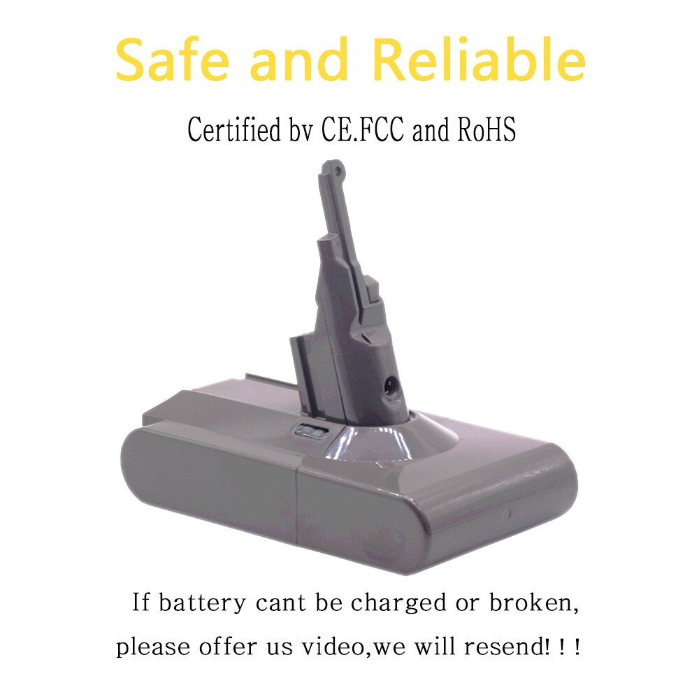 99999mAh 21.6V Battery For Dyson V7 Battery for Dyson V7 Absolute /Fluffy/Li-ion Vacuum Cleaner rechargeable Battery