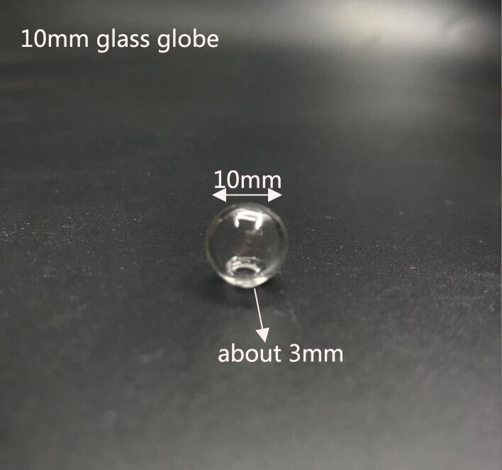 10mm jasne mini puste okrągła kula kula kształt szklana kula szklana fiolka wisiorek szklana butelka bańka pokrywa kopuła naszyjnik DIY prezent 20 sztuk