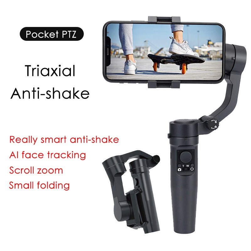 Handheld Stabilizer,3-Axis Gimbal Stabilizer Foldable Phone Gimbal for Vlogging /Android and Ios Phone Live Video