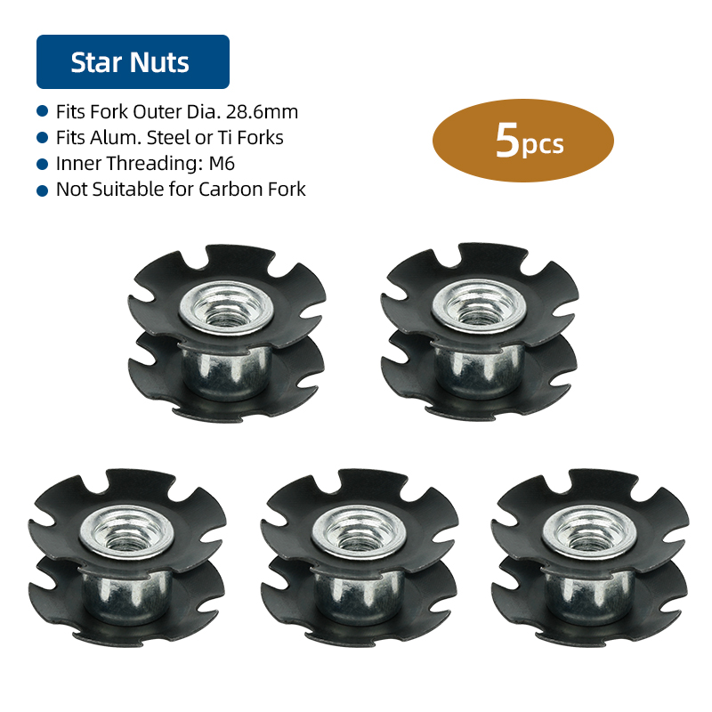 Fahrrad-Vorderradgabel-Montagekern 1 1/8 Zoll 28,6 mm Gabelanker-Headset-Sternmuttern zerschlagen in Einsätze Schüssel oben Deckel Suspension Stecker: Blau