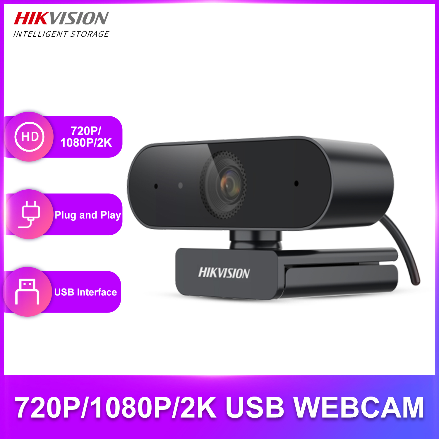 Kamera internetowa Hikvision 1080P 2K 4K pełna kamera internetowa HD mikrofon kamera internetowa kamera USB dla komputer stancjonarny laptop pulpit relacja na żywo wideo