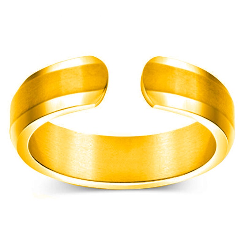 Unisex Matte Fertig Gesundheit Energie Einfache Einstellbare Öffnen Kupfer Überzogene Ringe für Arthritis Schmerzen Relief Hologramm Ring: Gold