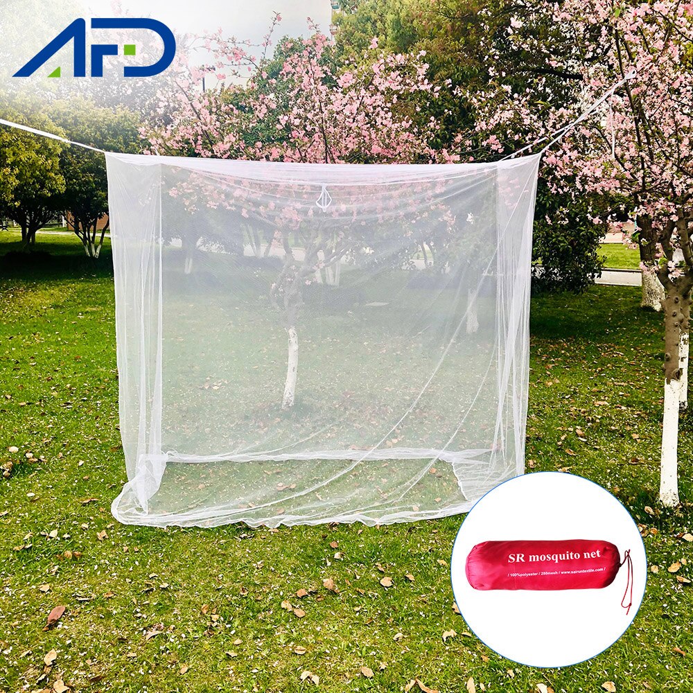 Biały kemping moskitiera z worek robić przechowywania kryty odkryty przenośny namiot owad moskitiera duża siatka zasłona baldachim robić podróży