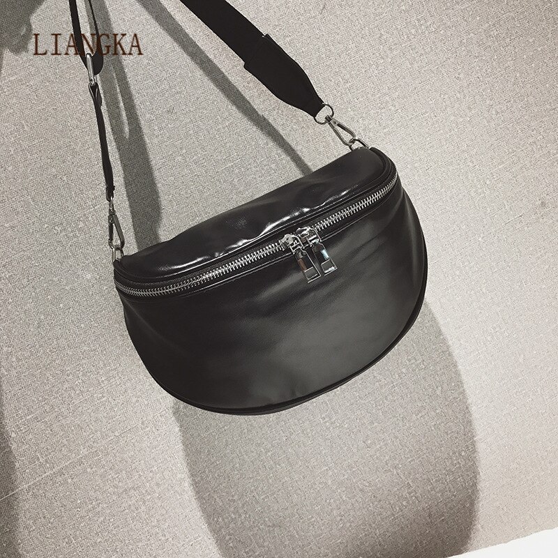 Bolso Negro de piel sintética para mujer, bandolera sencilla, informal, para deportes, senderismo, novedad de