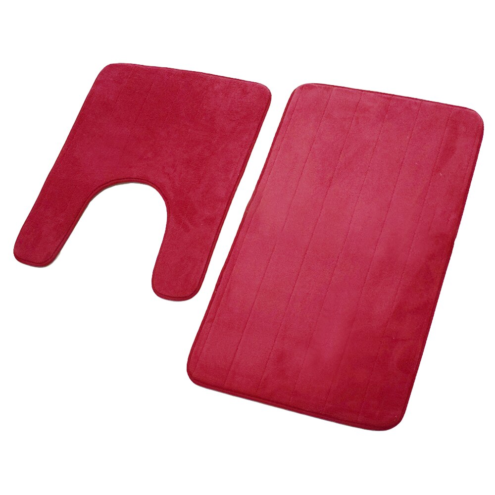 Zeegle Shell Patroon Effen Badkamer Matten Set 2 Stuks Wc Tapijten Anti-Slip Douche Tapijten Wc Deksel Cover badkamer Tapijten: 8