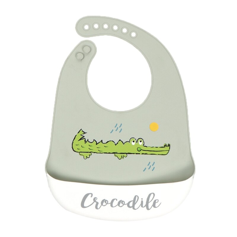 Baby Cartoon Waterproof Bibs Food Grade Silicone Newborn Feeding Saliva Towel: 5