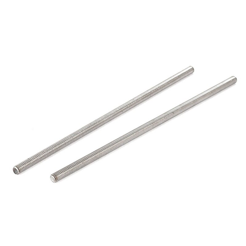 M6 x 180mm 304 Stainless Steel Fully Threaded Rod Bar Studs Fasteners 10 Pcs