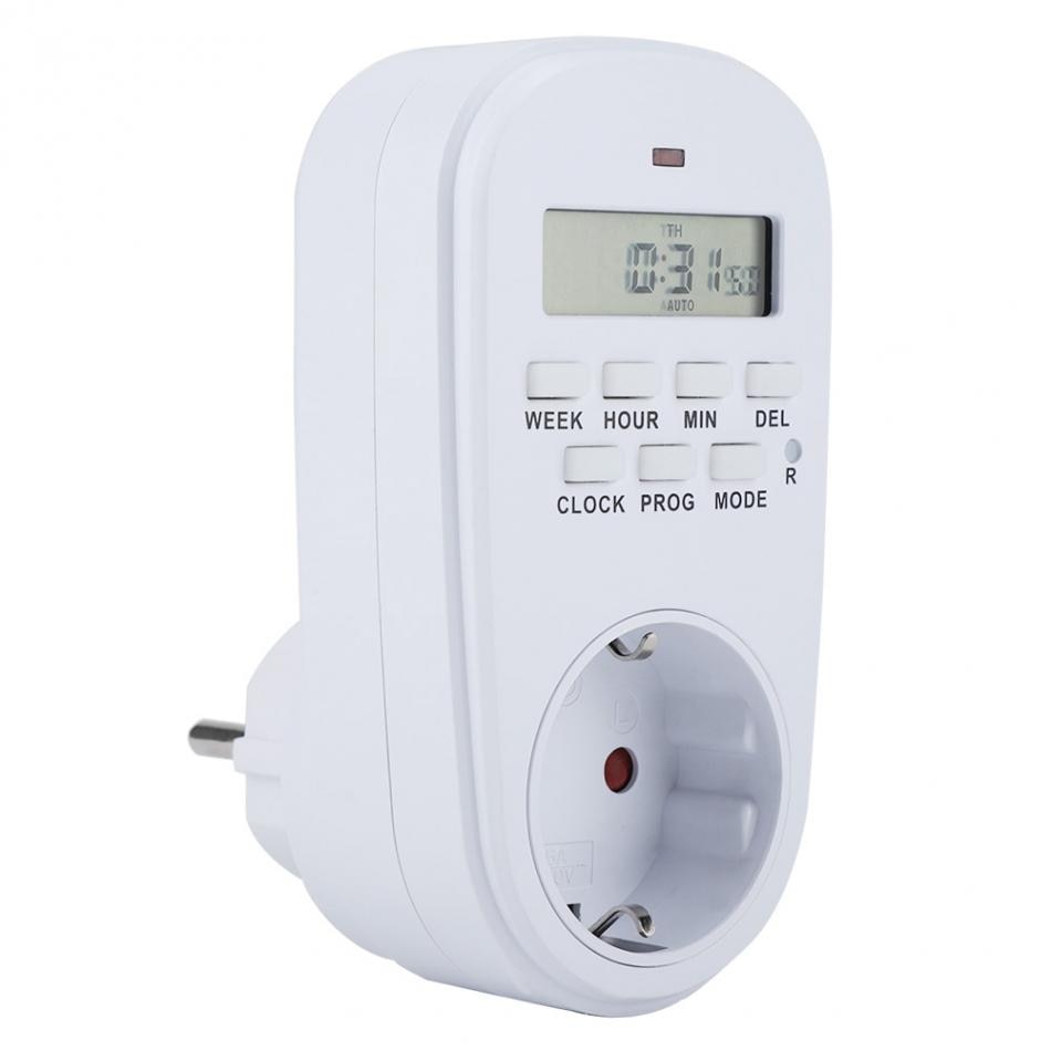 15A Programmable Smart Power Outlet Plug Socket Electronic Mechanical Timer Socket Indoor Socket EU /US/ Plug