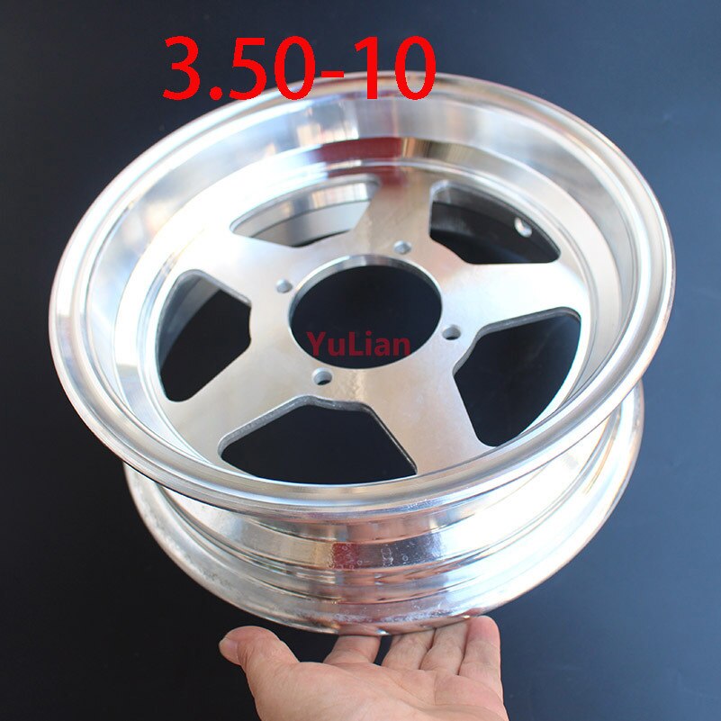3.50-10 wheel hub Electric tricycle scooter aluminum wheel hub closed car four wheeled vehicle, 10inch vacuum aluminum wheel
