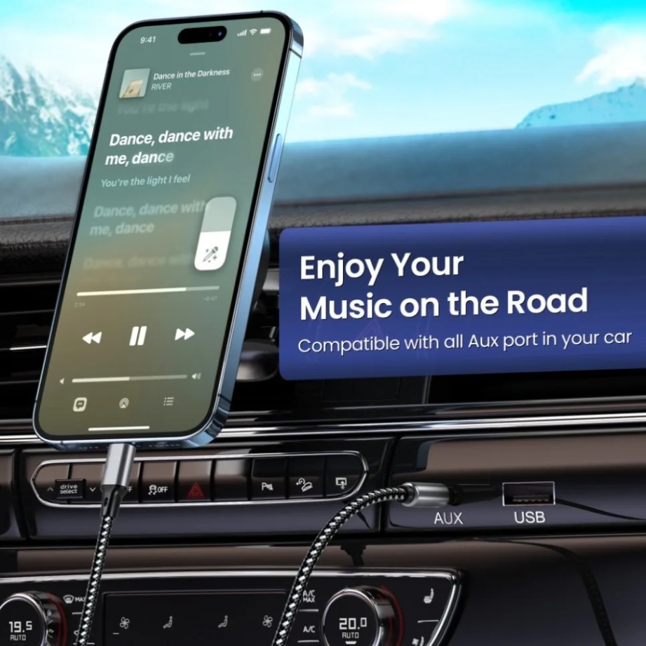 Kabel USB-C robić 3.5mm Jacek Aux TABLLYUGE, adapter audio USB-C, 1m/1.5m/2m robić słuchawek, telefonu, samochodu, złącze audio, kabel Aux