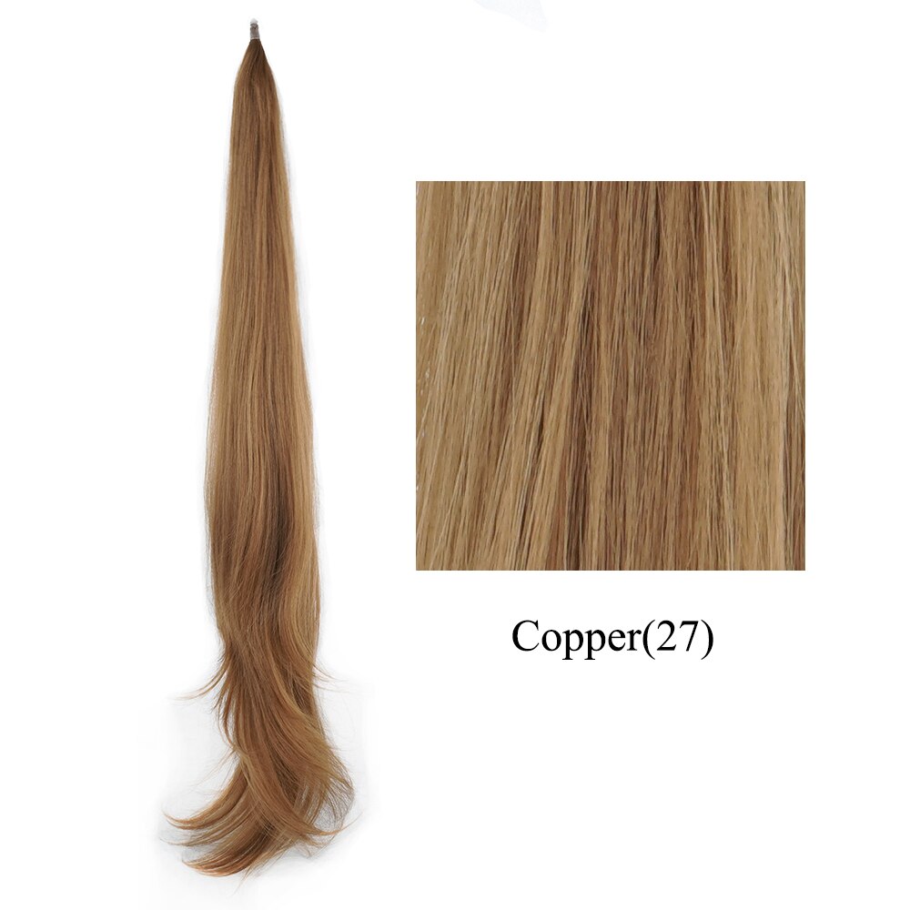 Soowee Lange geschichtete Pferdeschwanz-Kunsthaarverlängerung, blonder Pferdeschwanz, flexibles Haar, Pferdeschwanz-Haarteile: 4/30HL