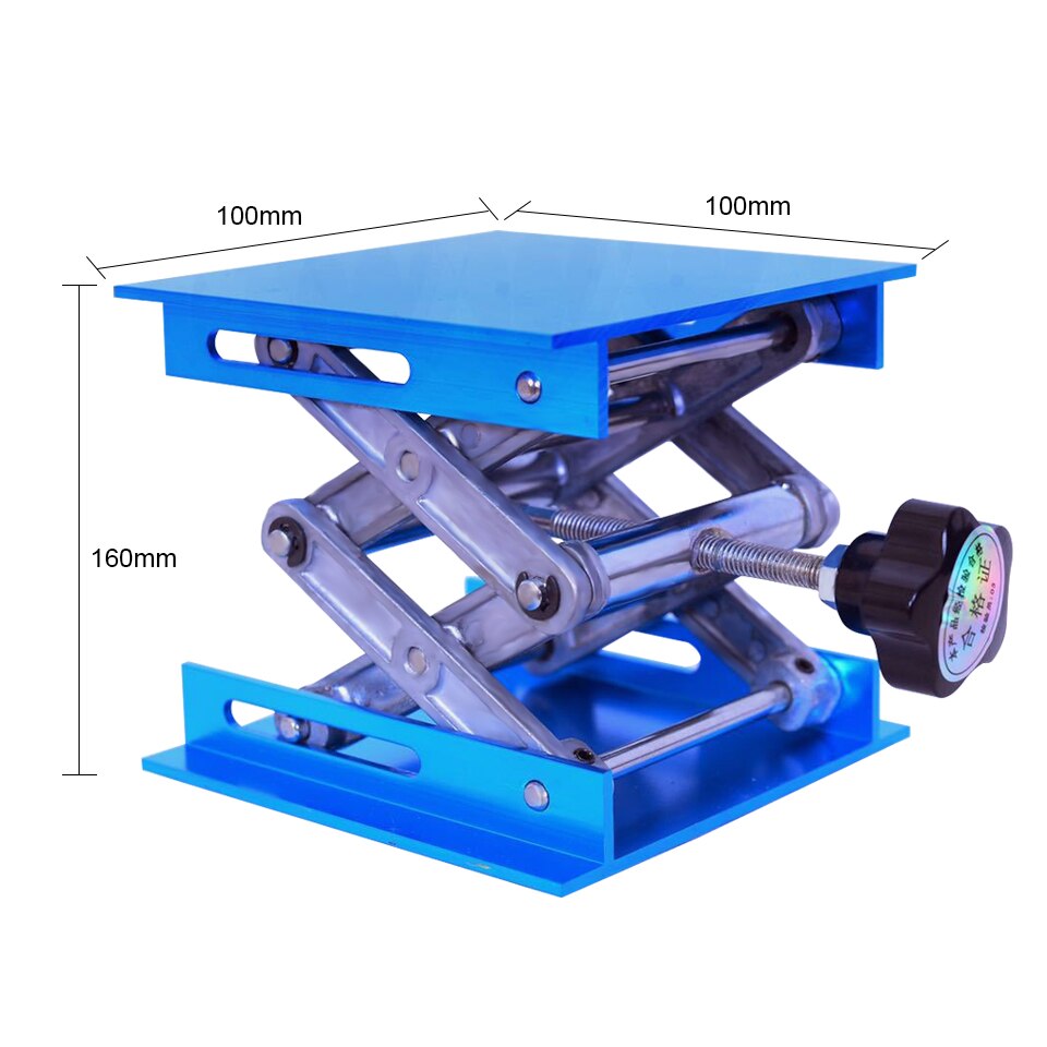 100*100mm Aluminium Holz Router Aufzug Tisch Holzbearbeitung Gravur Labor Heben Stehen Gestell Aufzug Plattform Holzbearbeitung Bänke Heber