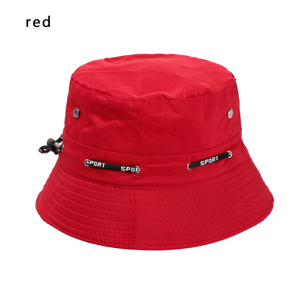 Cappello da pescatore pieghevole in cotone lavato retrò in Denim Unisex cappello da pescatore in cotone Casual estivo protezione solare all&#39;aperto cappello da sole moda cappello da spiaggia: Type2 red