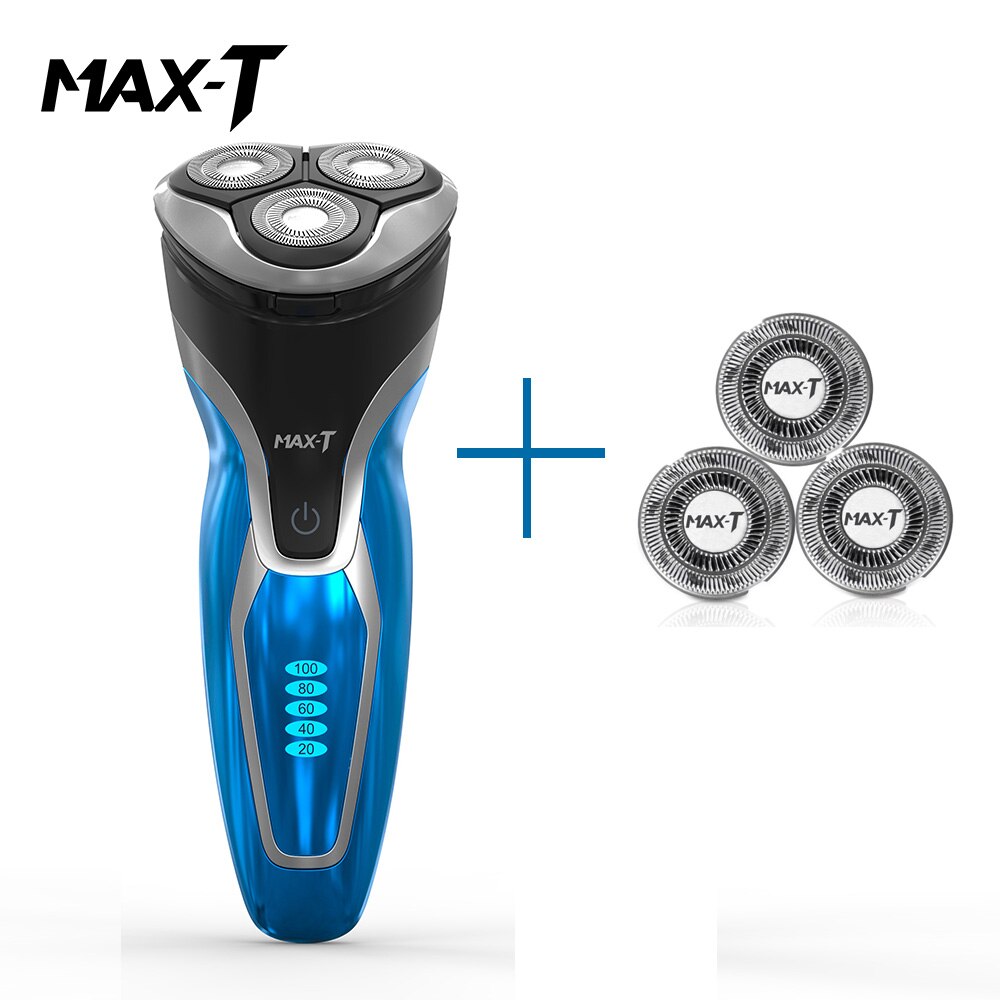 Draagbaar elektrisch scheerapparaat, 3d scheermessen, usb-oplaadbaar scheermes, wasbaar, drie meskoppen, zwevend multifunctioneel baardmes: 7109 usb-set mesjes
