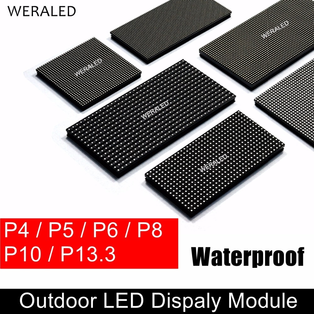 Weraled  p4 p5 p6 p8 p10 utomhus led modul nav 75b portar, smd 3- i -1 fullfärg led video vägg display panel enhet  ip65