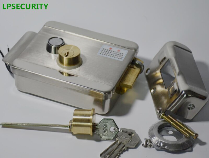 Lpsecurity  dc12v metal vandtæt elektrisk kontrollås adgang dørlåse sikkerhedsvagt mod tyveri jernport elektrisk lås
