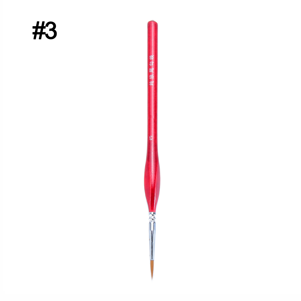 Pinceaux pour dessin Gouache à l'huile | 7 Types, brosse Fine professionnelle, Sable cheveux, brosse de peinture, fournitures miniatures: 3