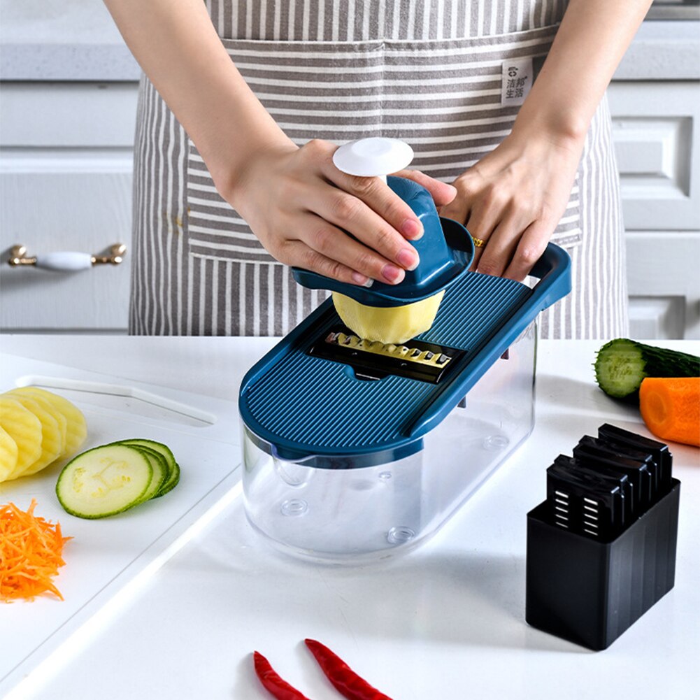 Multifunction Manual Vegetable Cutter Vegetable Cutter With Stainless Steel Blade Potato Carrot Grater Kitchen Tool Manual Dicer